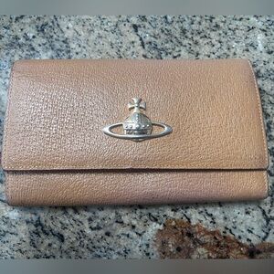 Vivienne Westwood Tan Long Leather Wallet